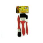 Wood handle paint brush set