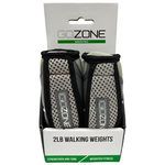 Go Zone 2 lb Hand Held Walking Weights in Grey