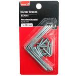 Bulldog 4 Piece 2" Corner Braces and Zinc Plated Screws Set