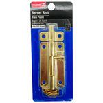 Bulldog 4" Brass Plated Barrel Bolt