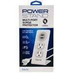 Tzumi Power Stand Surge Protector with 5' Cable 2 AC Sockets & 2 USB Ports