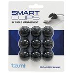 Tzumi Smart Clips 9 Pack Self-Adhesive Cable Management Clips