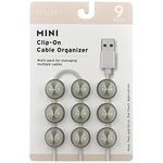 MVMT 9 pack Mini Clip-On Cable Organizer in White
