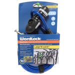 WordLock Loop n Lock Blue 10mm 7 ft Resettable Bike Lock