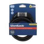 WordLock Loop n Lock Red 10mm 7 ft Resettable Bike Lock