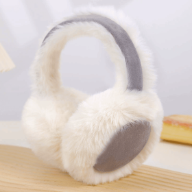 Foldable Suede Winter Earmuffs (Color: Gray)