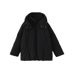 Casual Detachable Hooded 90 White Duck Down Jacket (Option: Black-M)